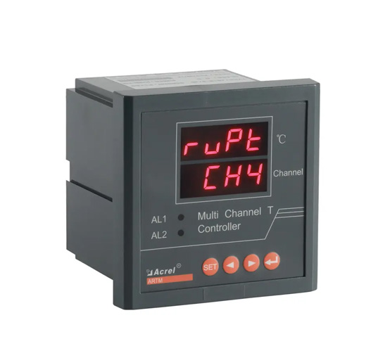 artm 8 pt100 input temperature monitor in cabinet