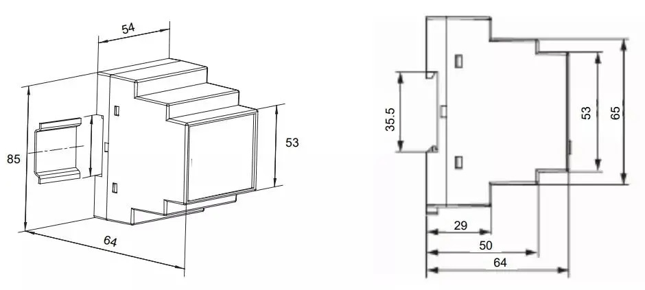 Diagram of ACR10R-D16TE PV / Solar Inverter Energy Meter