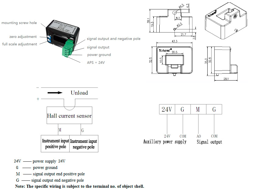 Installation of AHKC-BSA Open-Loop Hall Effect Current Sensor