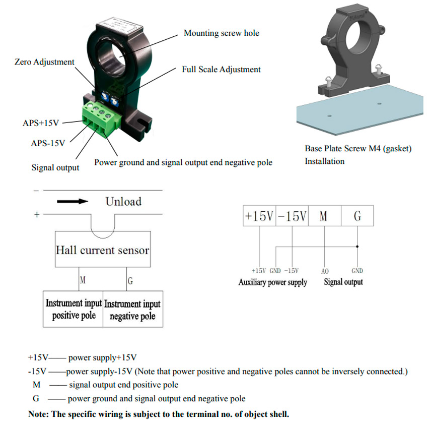 Installation of AHKC-E Closed Hall Effect Current Sensor