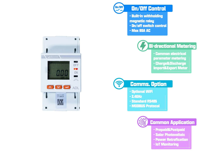 Overview of Acrel ADL200-NK single-phase WiFi Wireless Energy Meter Overview of Acrel ADL200-NK single-phase WiFi Wireless Energy Meter