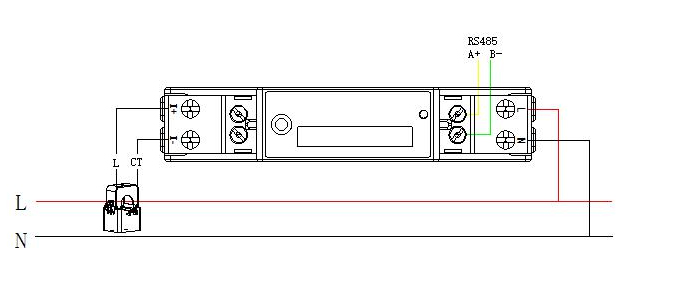 Wiring of Acrel ADL200N-CT Single Phase Din Rail Energy Meter Wiring of Acrel ADL200N-CT Single Phase Din Rail Energy Meter